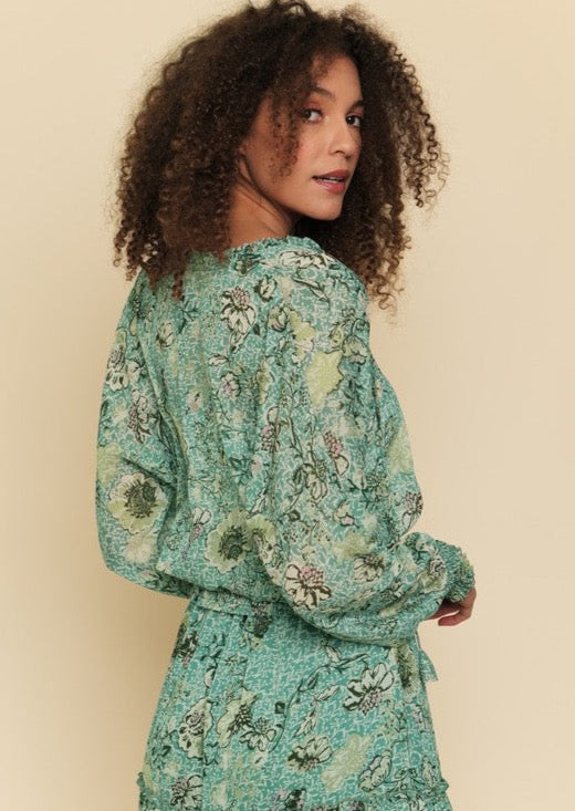Smocked Bottom Peasant Blouse