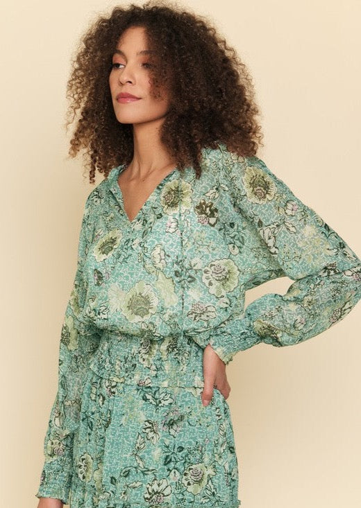Smocked Bottom Peasant Blouse