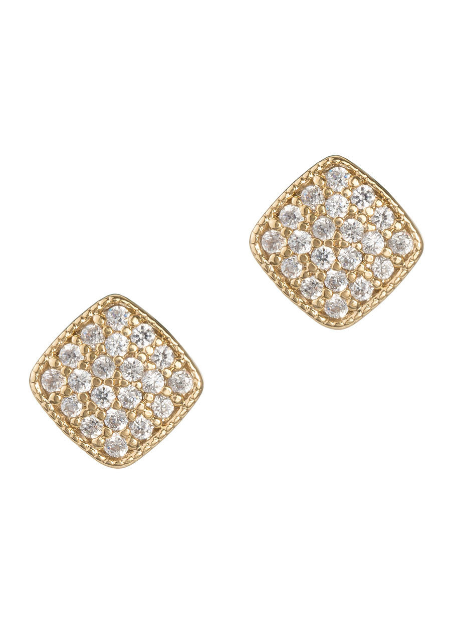 Square Micropave CZ Studs
