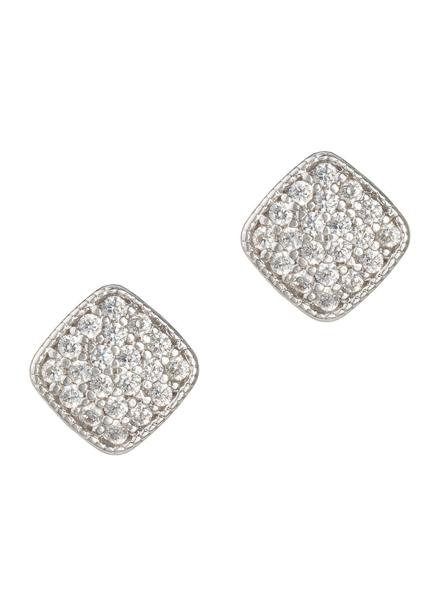 Square Micropave CZ Studs
