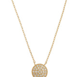 Flat Disc Short Necklace - Gold