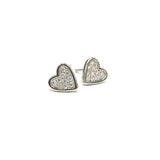 Mi Amore Stud Earrings - White Gold