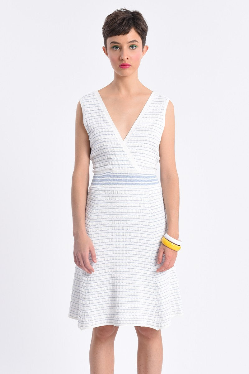 Stretch Knit Fit & Flare Dress