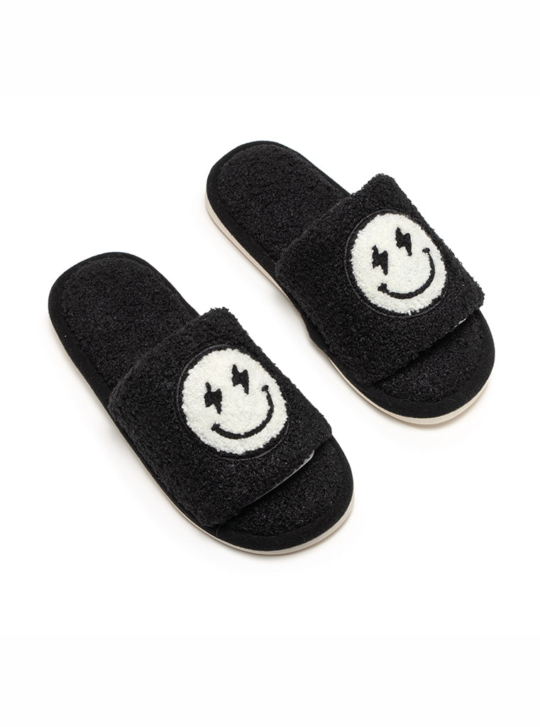 Black Bolt Slide Slippers