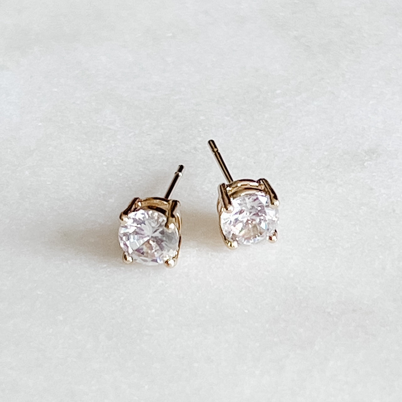 Stone Stud Earrings