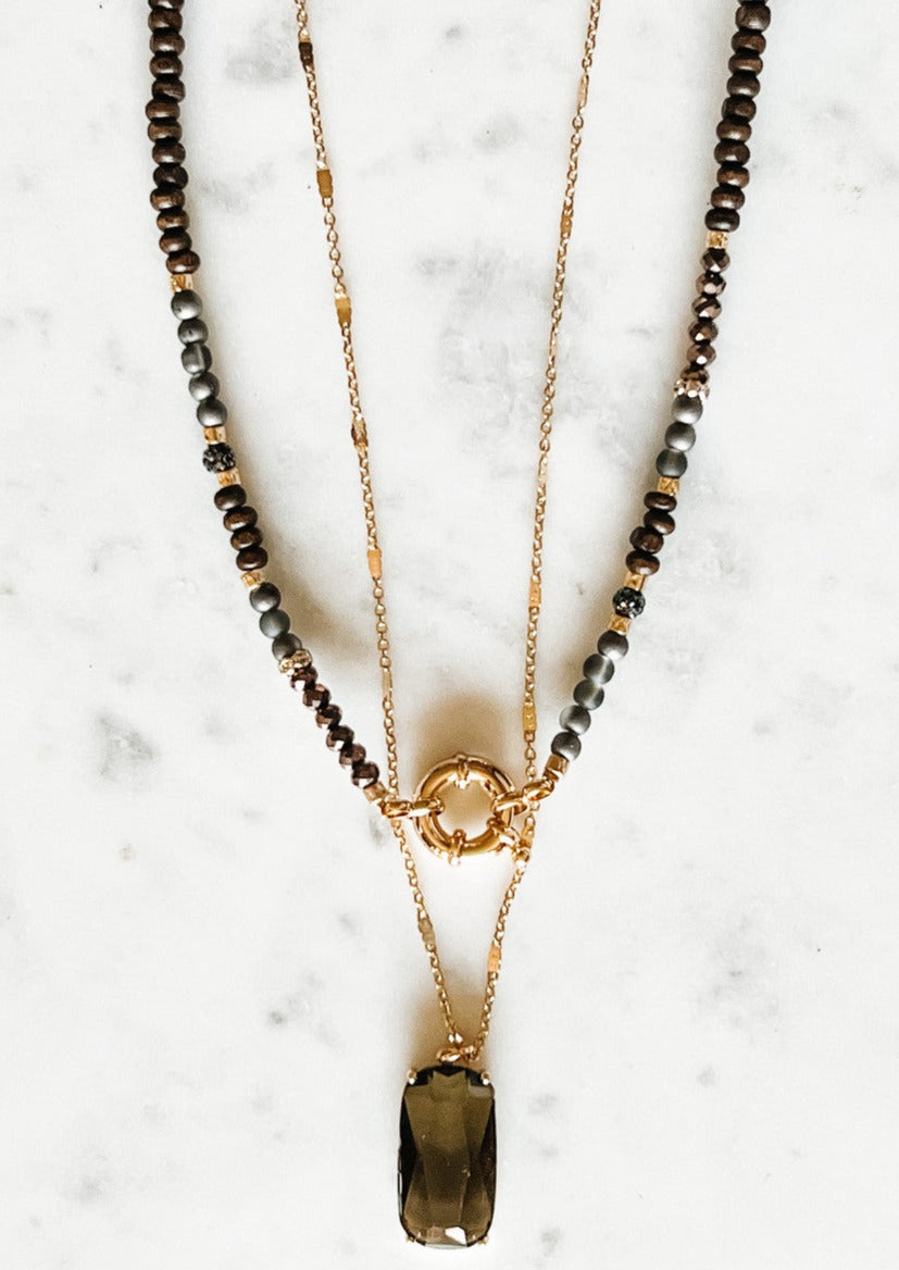 Two-Layer Beaded Necklace