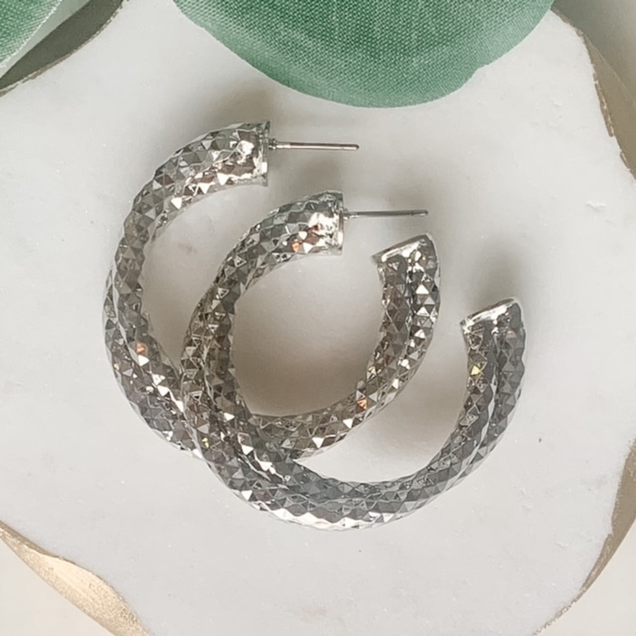 Double Twist Open Hoop Earrings
