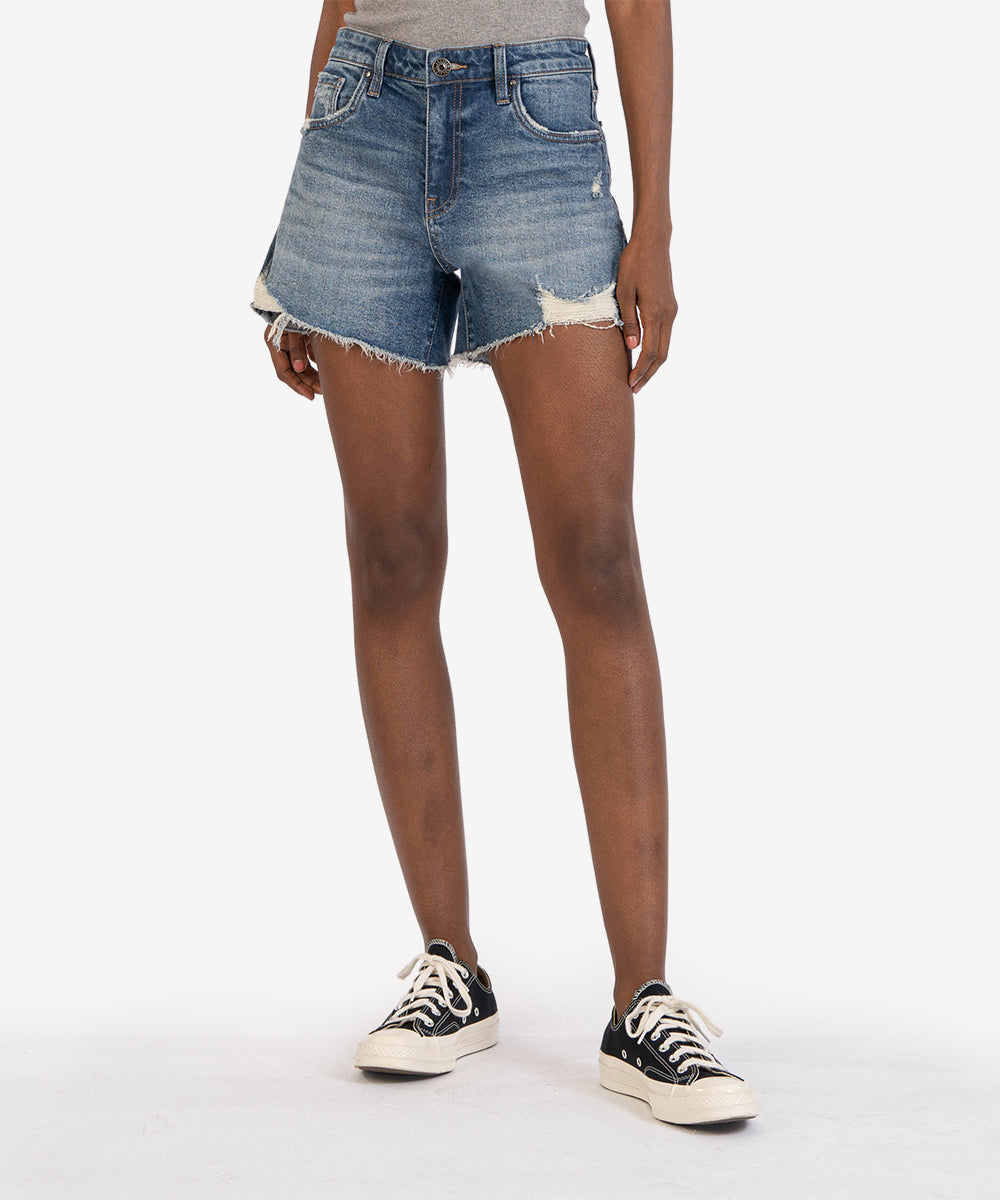 Jane High Rise Long Fray Hem Short - Companion