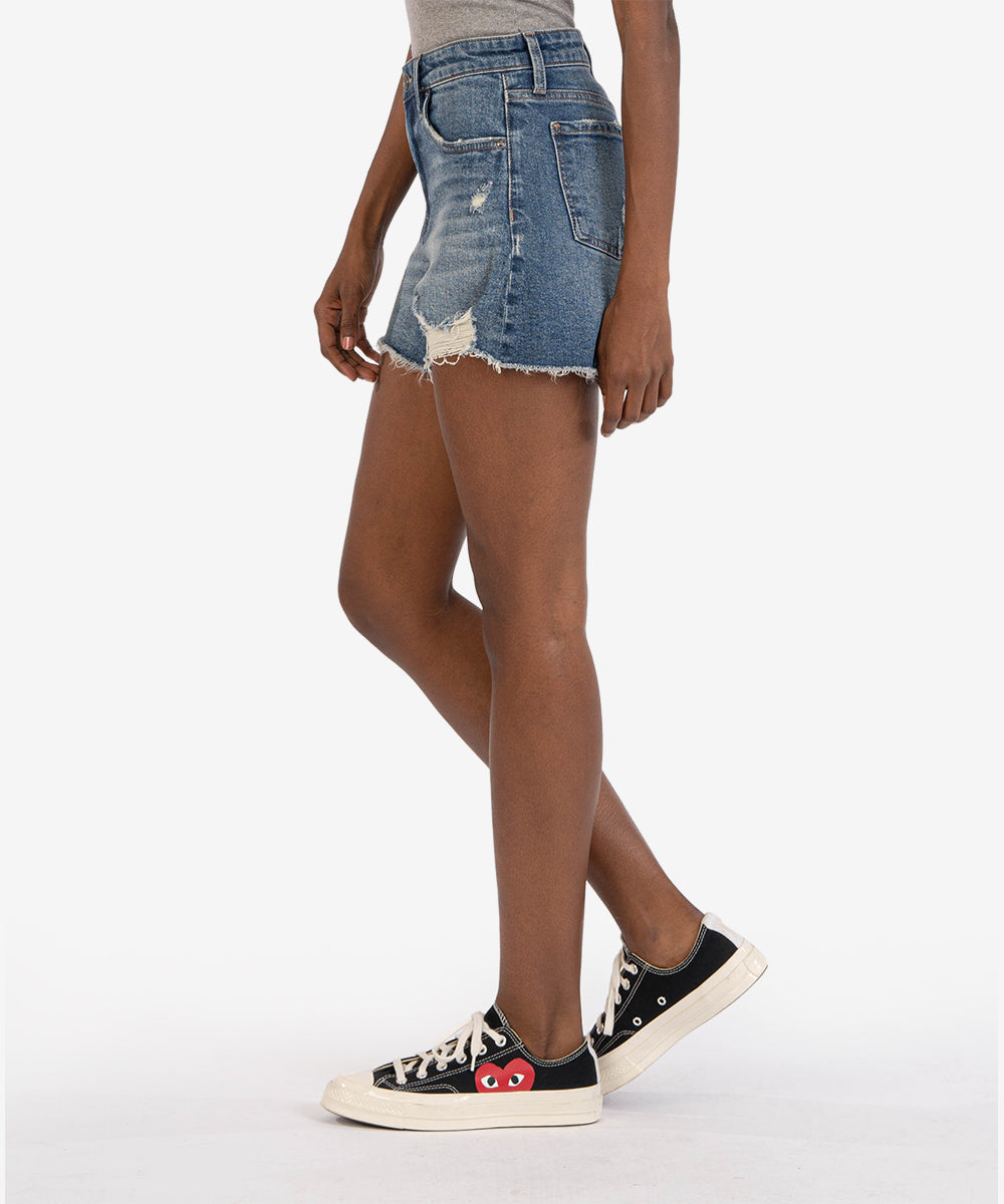 Jane High Rise Long Fray Hem Short - Companion