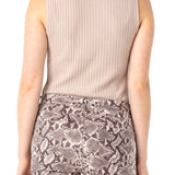 Mock Neck Sleeveless Tee