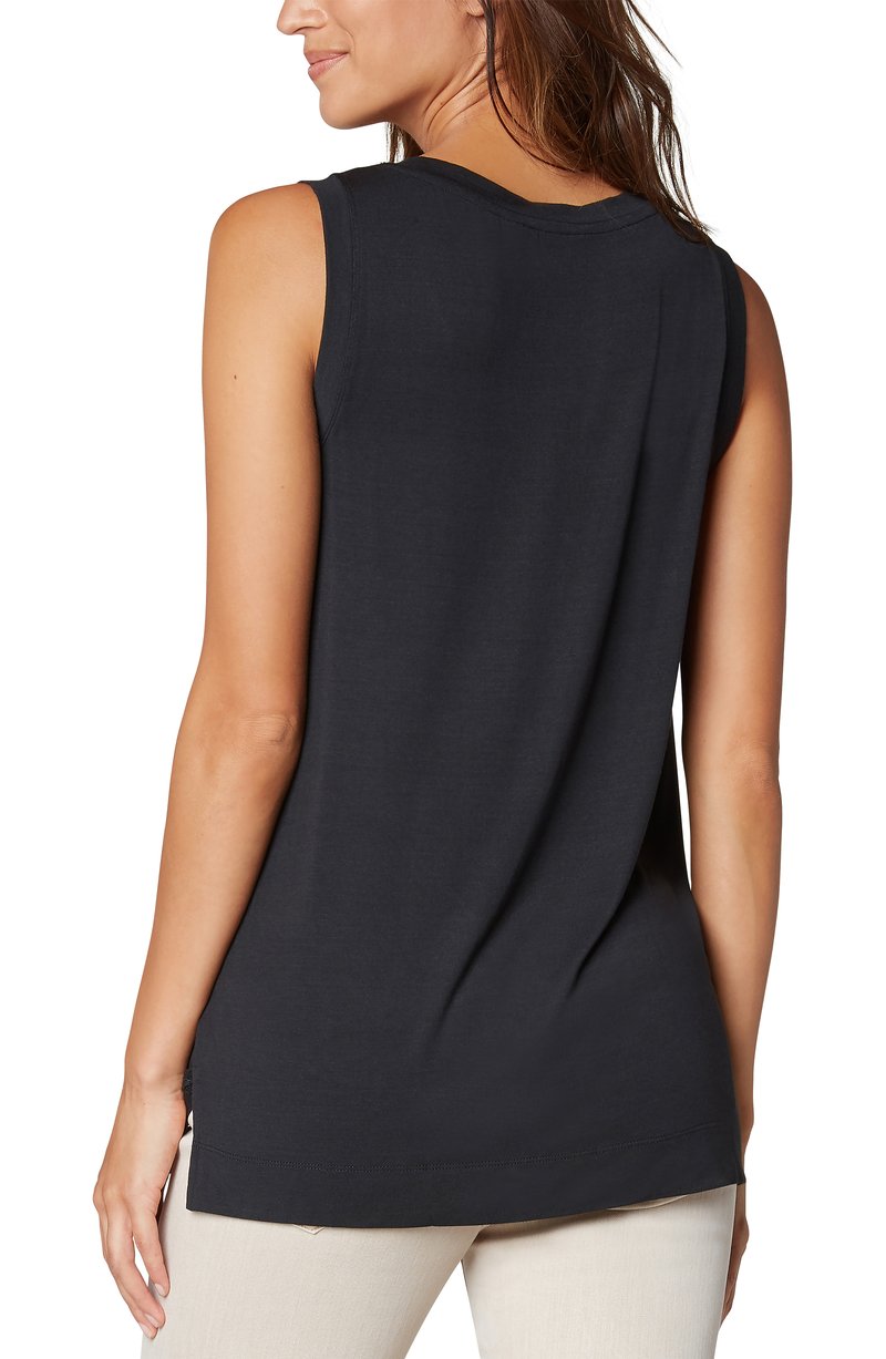 Sleeveless V-Neck Knit Tee
