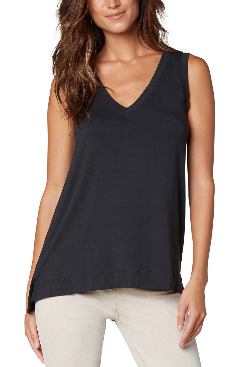 Sleeveless V-Neck Knit Tee