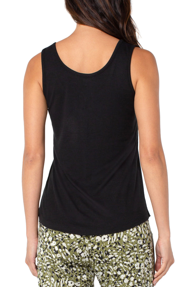 Button Front Henley Tank