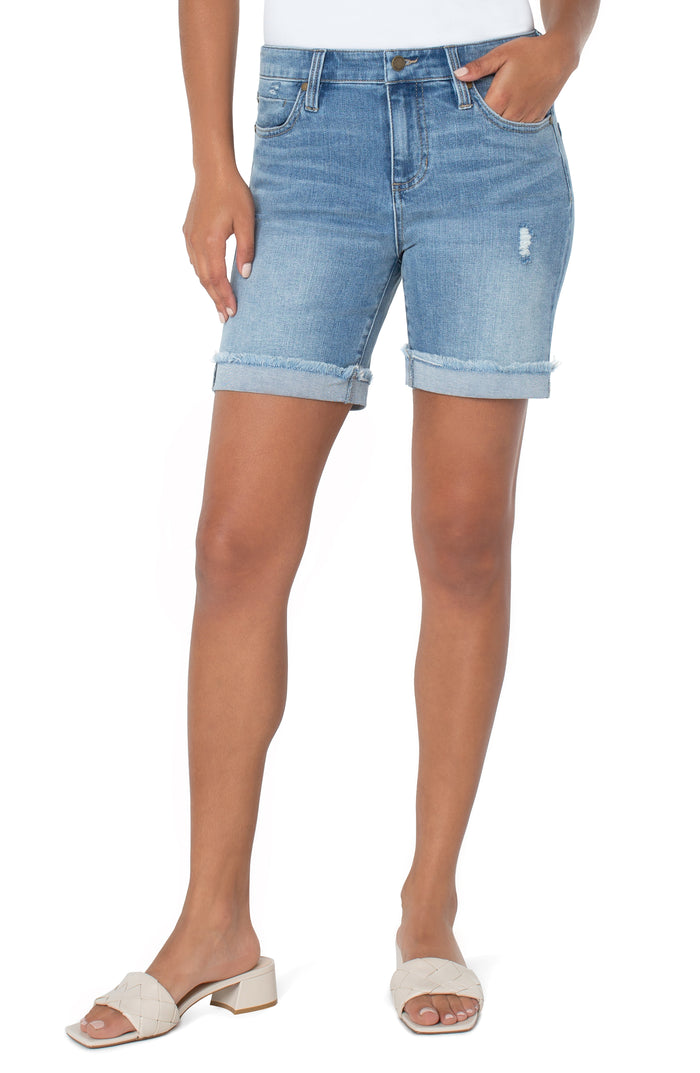 Marley Girlfriend Fray Cuff Short 7" Ins