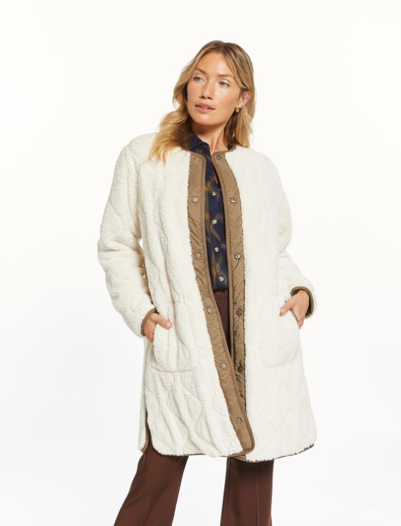 Anchorage Coat - Burnt Olive Ivory