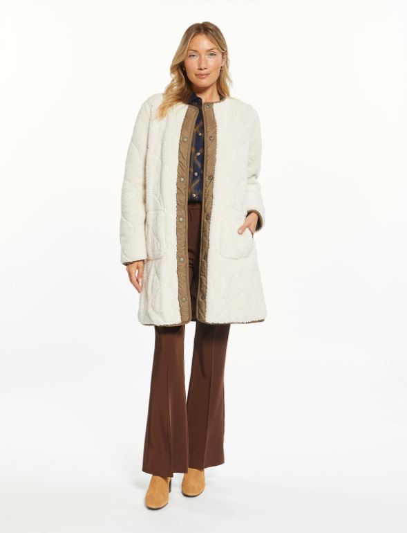 Anchorage Coat - Burnt Olive Ivory