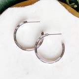 Grooved Hoop Earrings