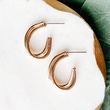 Twist Oval Hoop Earrings