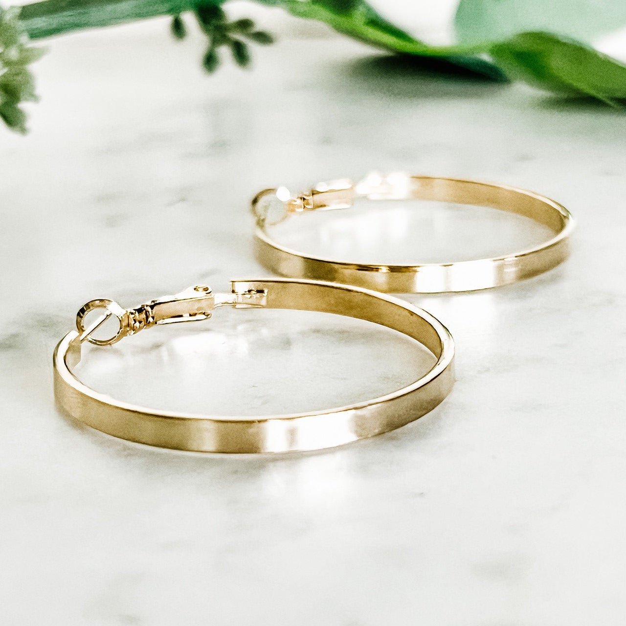 Thick Classic Hoop Earrings