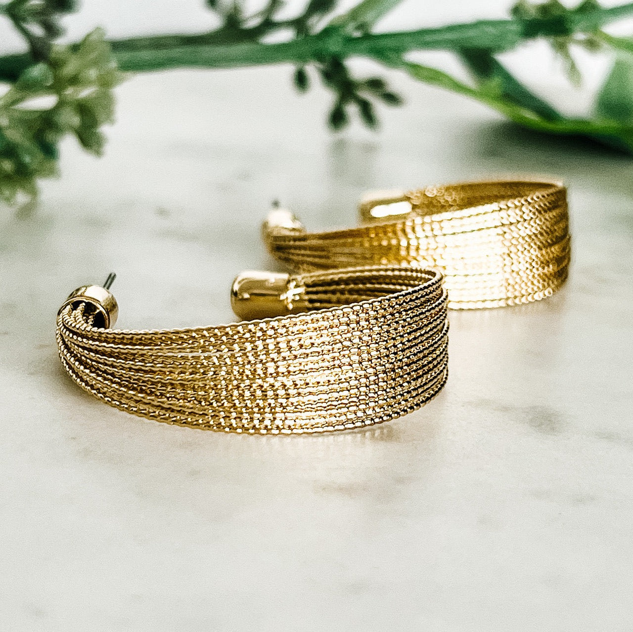 Multi Wire Hoop Earrings - Gold