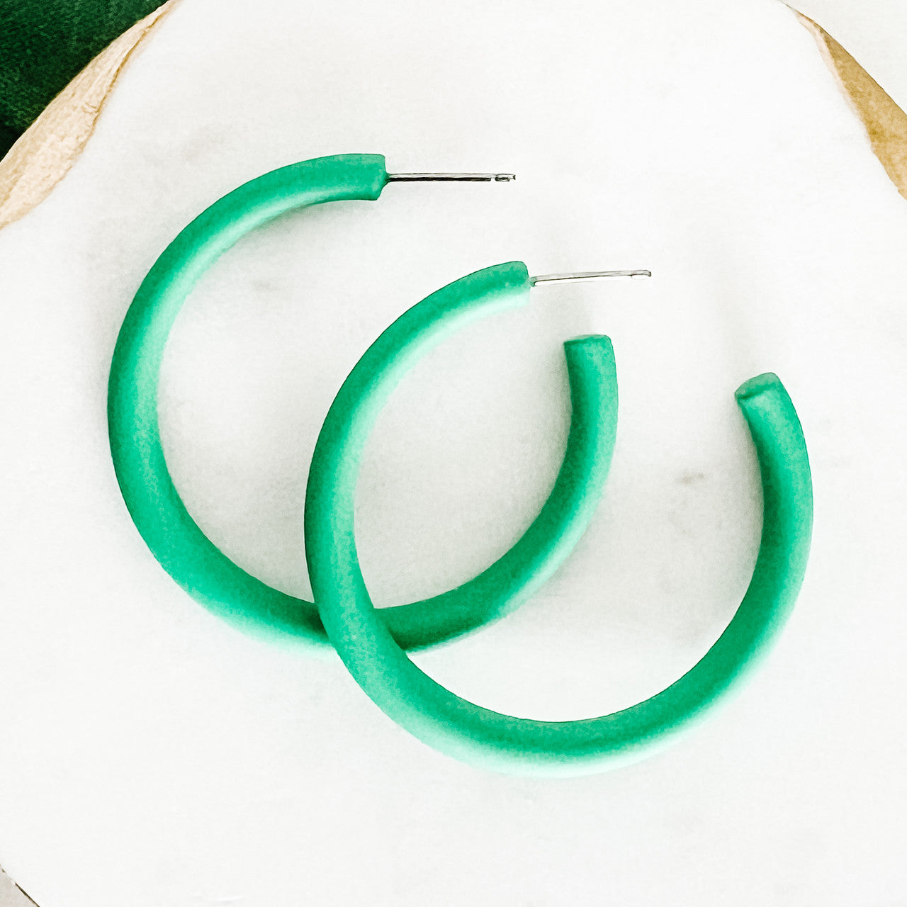 1" Rubber Coated Hoop Earrings