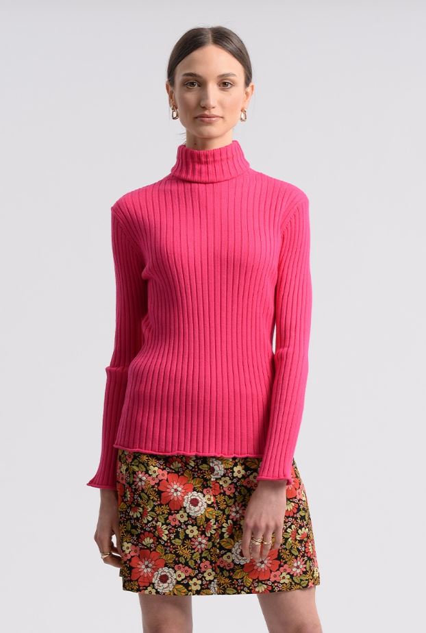 Ribbed Turtleneck Long Sleeve