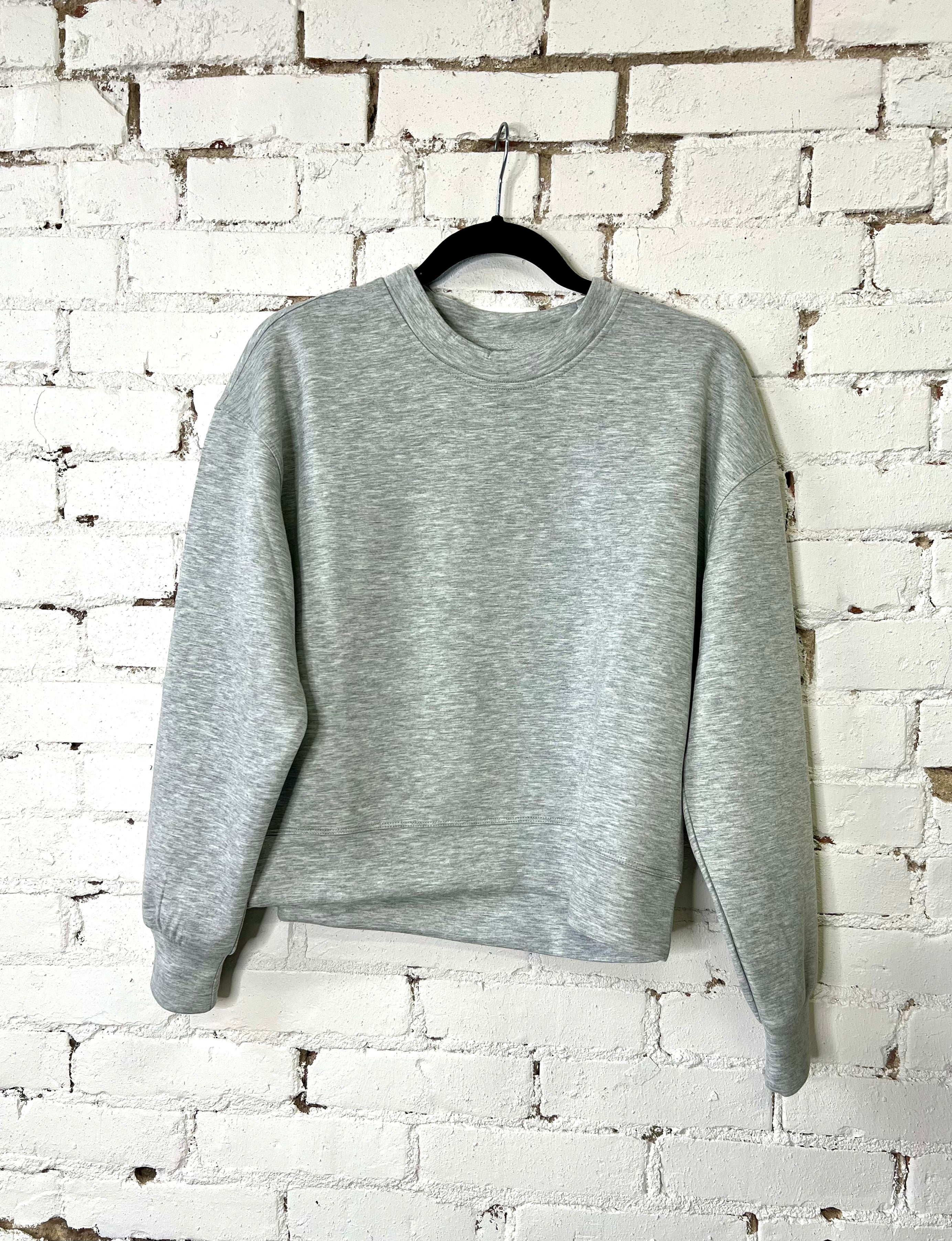 Crew Neck Solid Lounge Top