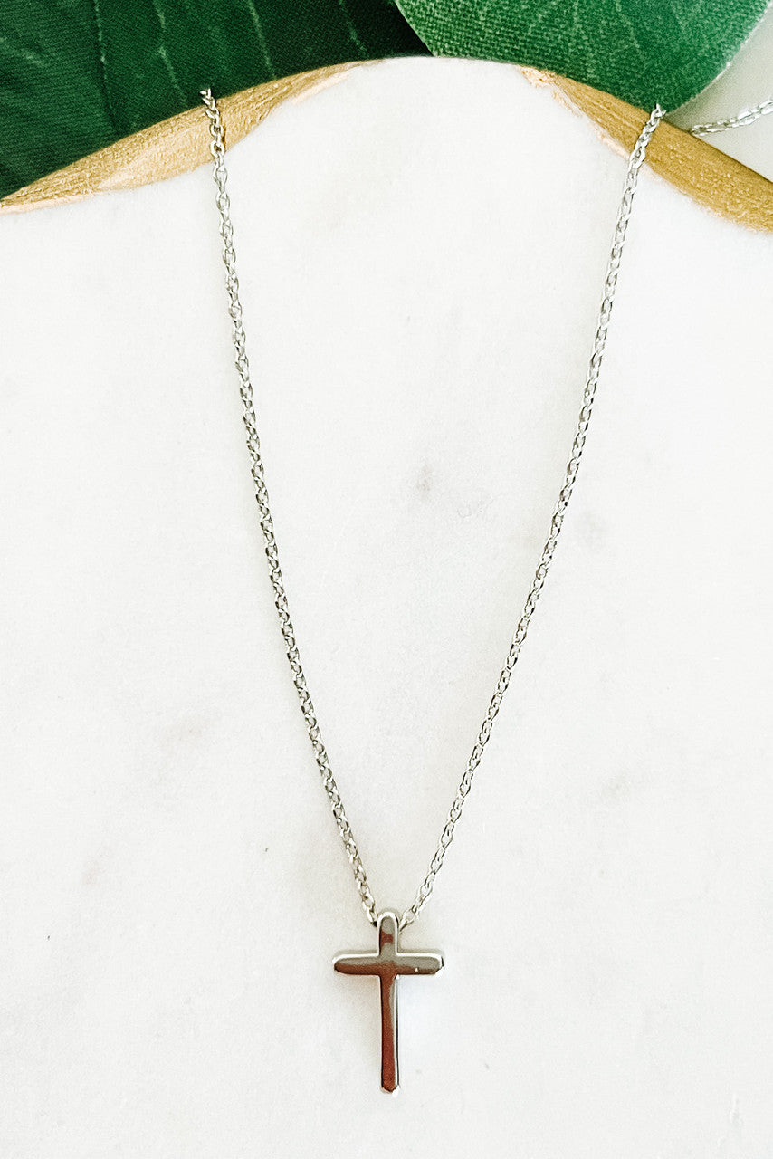 Gold-Dipped Dainty Cross Necklace