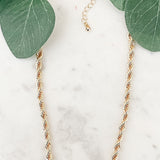 Gold Twist Chain Necklace