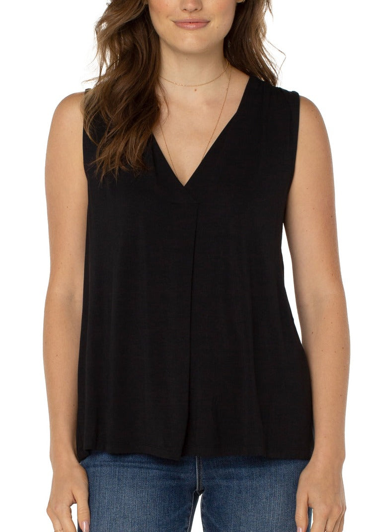 Sleeveless V-Neck Modal Top