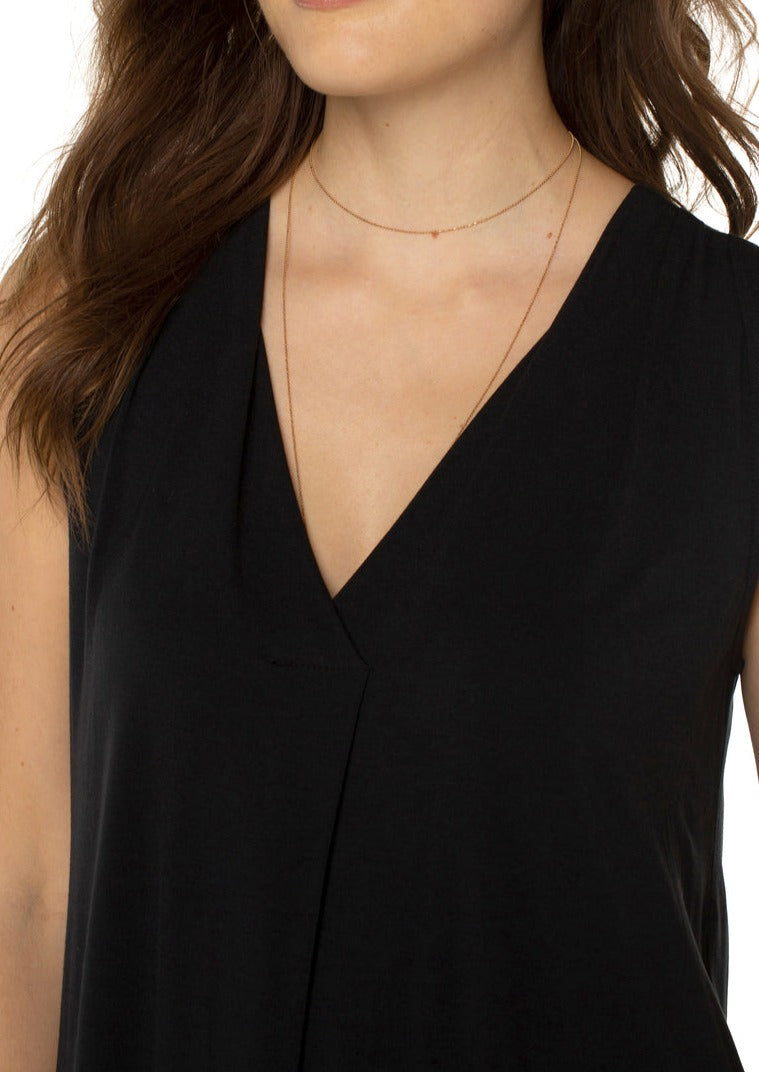 Sleeveless V-Neck Modal Top