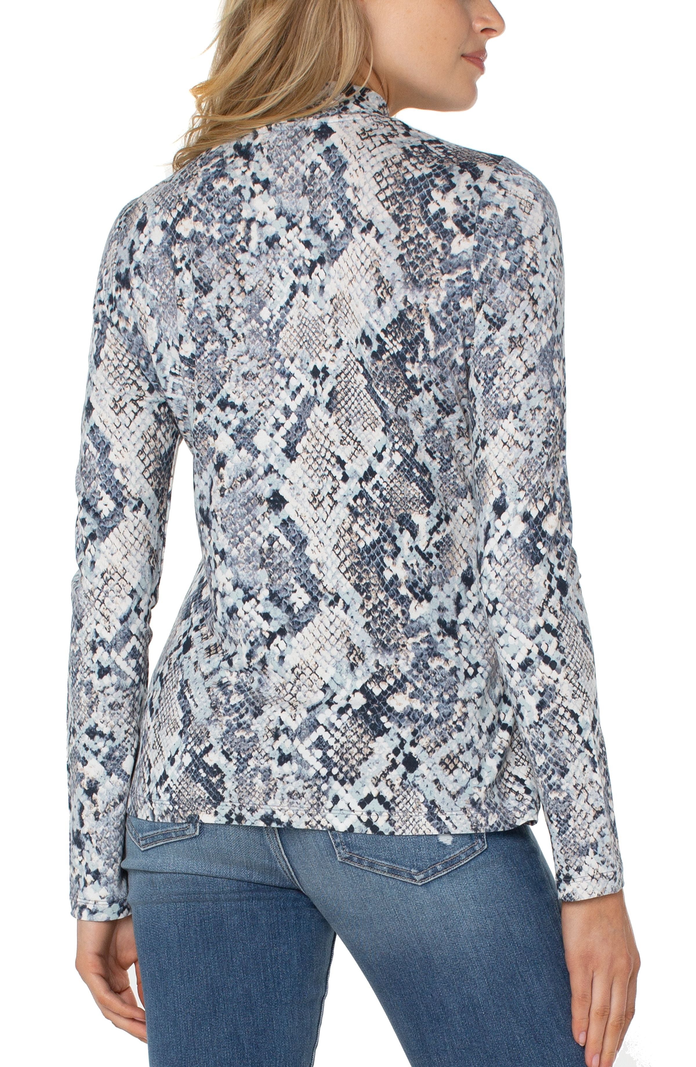 Long Sleeve Mock Neck Knit Top