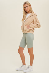 Dolman Hooded Full Zip Jacket