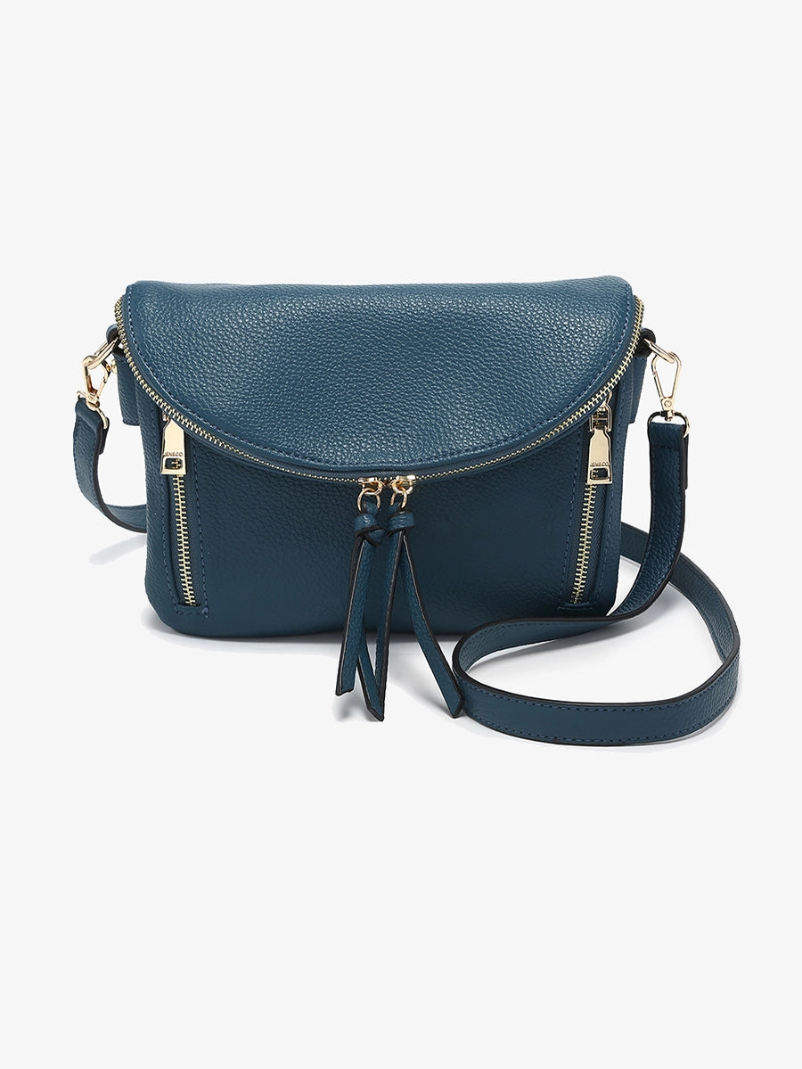 Aubree Flapover Multi-Compartment Crossbody Bag
