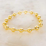 Dual Size Beaded Stretch Bracelet