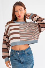 Mixed Horizontal Striped Sweater