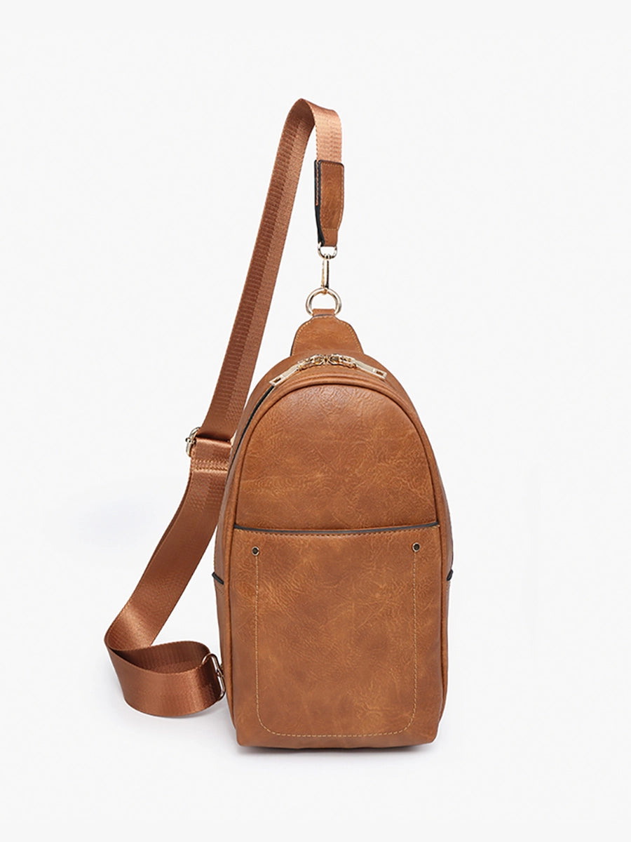 Pamela Sling Bag with Double Zip and Removable Strap