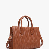 Arbor Herringbone Satchel w/ Dual Handles