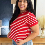 Striped Short Sleeve Top