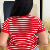 Striped Short Sleeve Top