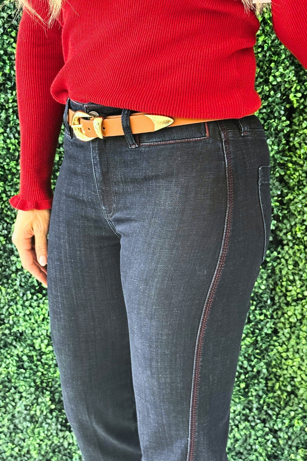 Kennedy Straight W/ Side Stitch Detail 30" Inseam