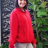 Wool Mix Half Zip Pullover Sweater