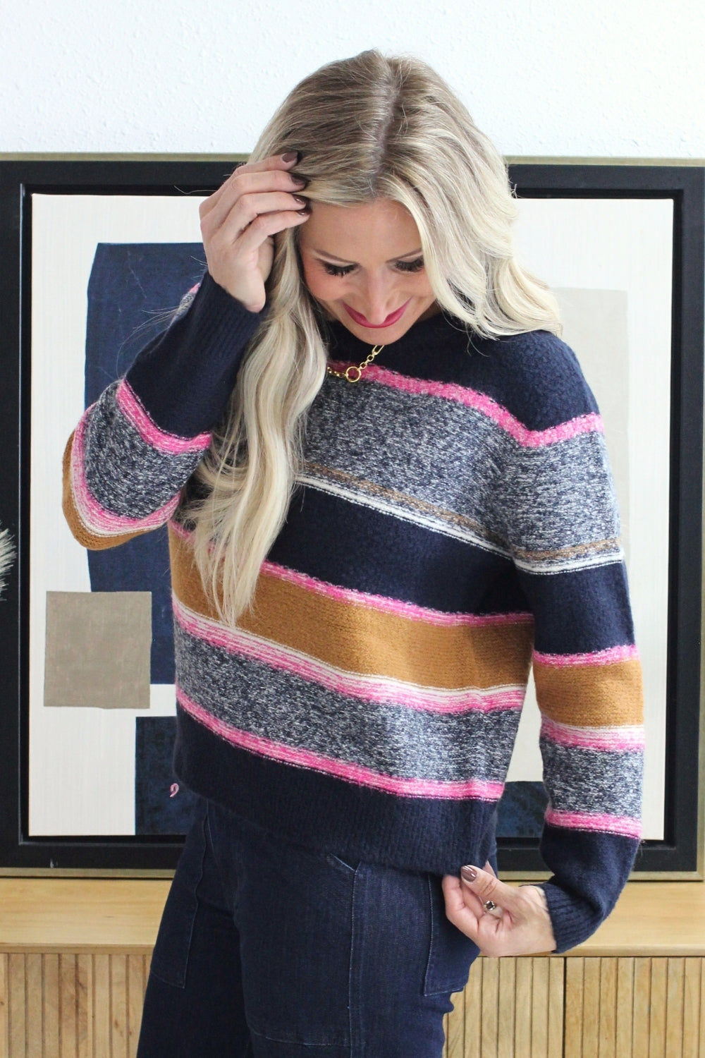 Marled Colorblock Sweater
