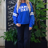 Game Day Stripe Elbow Sweatshirt