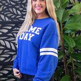 Game Day Stripe Elbow Sweatshirt