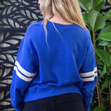 Game Day Stripe Elbow Sweatshirt