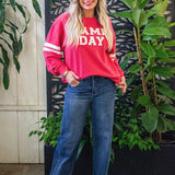 Game Day Stripe Elbow Sweatshirt