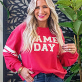 Game Day Stripe Elbow Sweatshirt