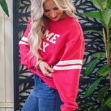 Game Day Stripe Elbow Sweatshirt