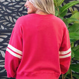 Game Day Stripe Elbow Sweatshirt